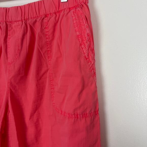 Fresh Produce Coral Washed Cotton Cropped Loose Fit Pull-On Pants Pockets Sz 1X - Picture 5 of 8